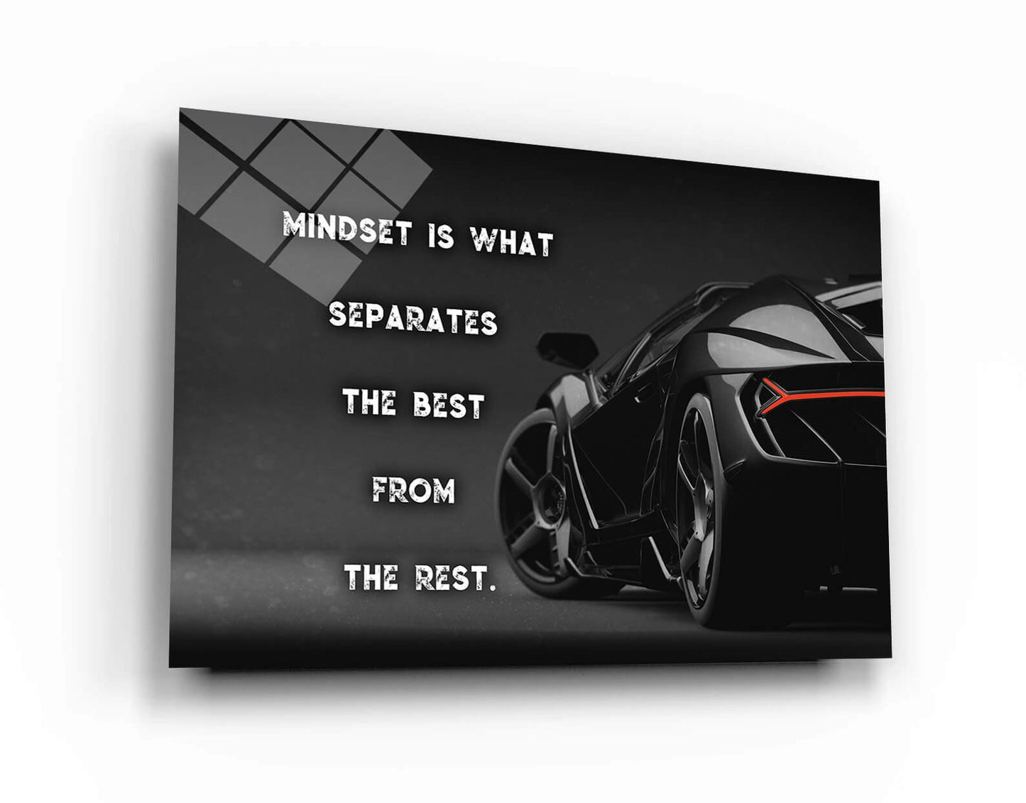 Mindset Motivational Canvas Black and White Lambo Office Inspirational Art 1 Club Hustle and Grind Entrepreneur Poster