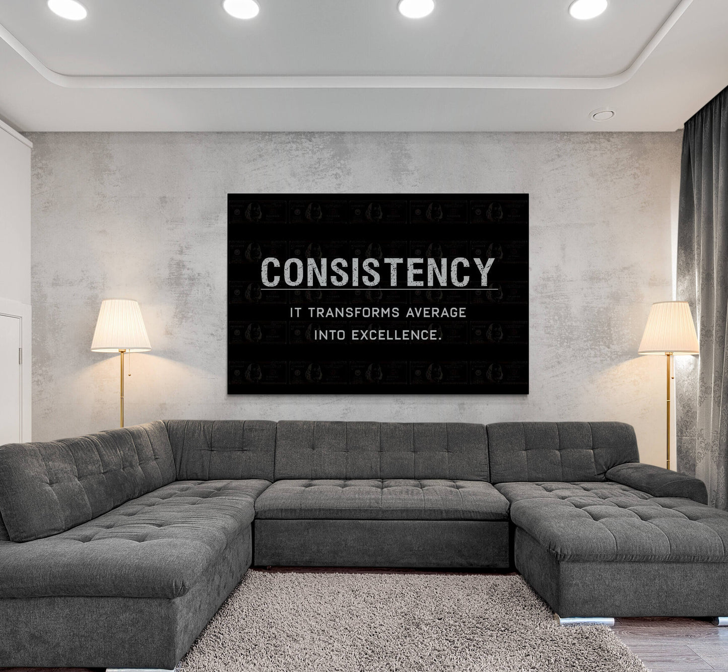 Consistency Definition Entrepreneur Wall Art Motivational Canvas Office Decor Modern Meaning Print Sign Inspirational Businessman Poster