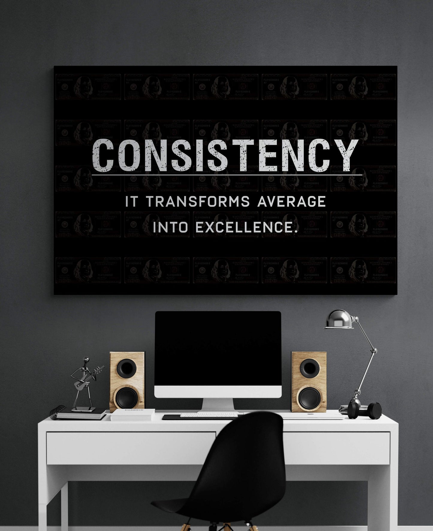 Consistency Definition Entrepreneur Wall Art Motivational Canvas Office Decor Modern Meaning Print Sign Inspirational Businessman Poster