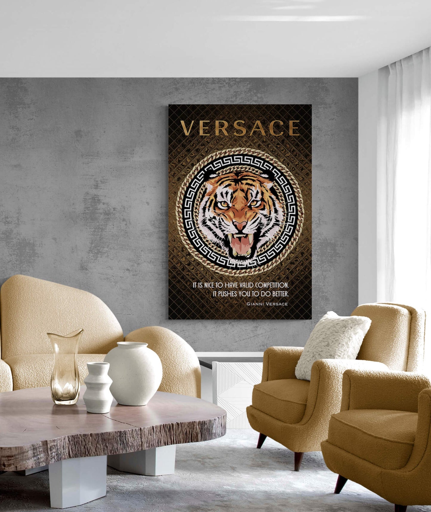 Motivational Pop Art Canvas Luxury Lifestyle Poster Competition Inspirational Print Entrepreneur Office Wall Hanging Gold Rich Style Art