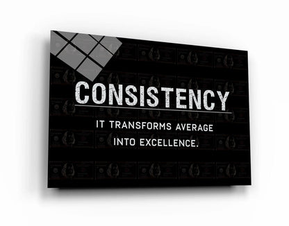 Consistency Definition Entrepreneur Wall Art Motivational Canvas Office Decor Modern Meaning Print Sign Inspirational Businessman Poster