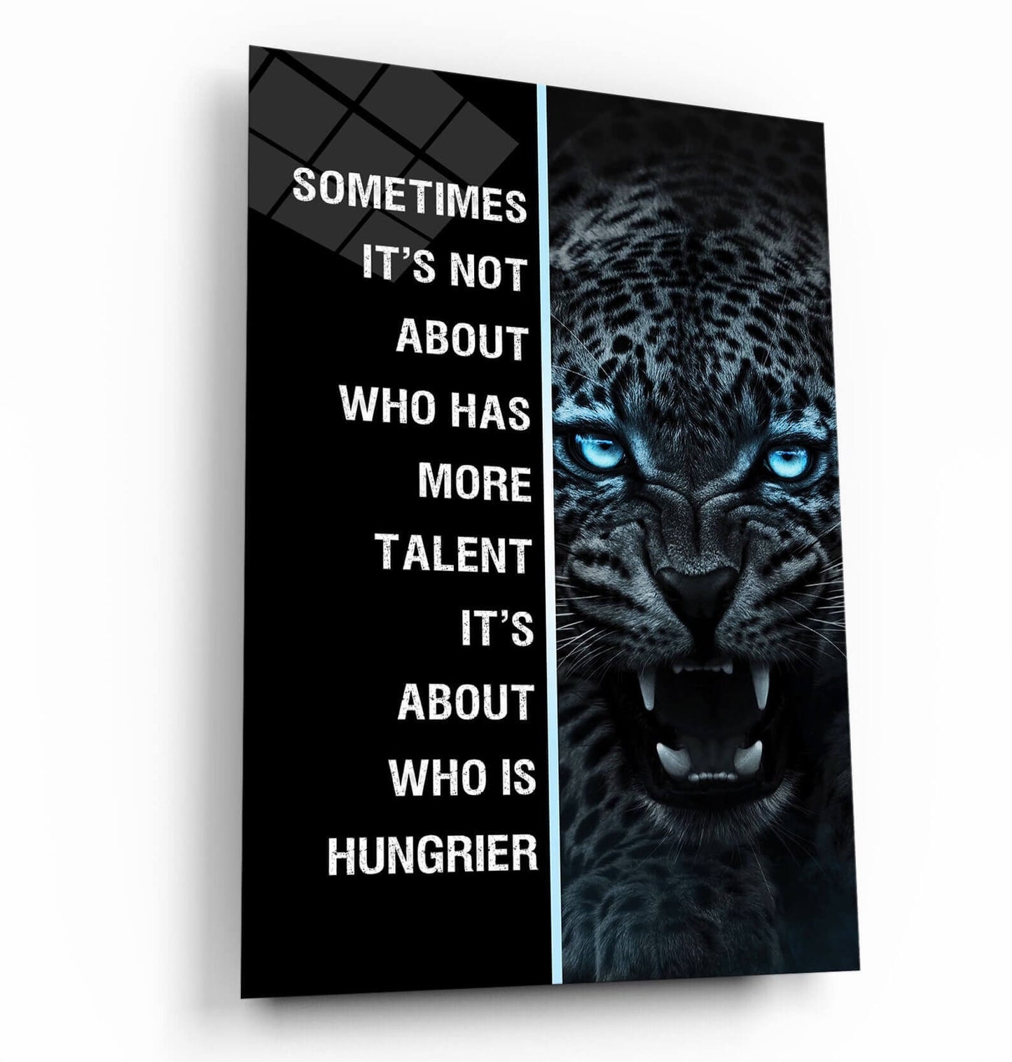 Motivational Canvas Quote Tiger Art Hard Work Beats Talent Every Time Poster Aggressive Tiger Look Inspirational Print Office Quote Design