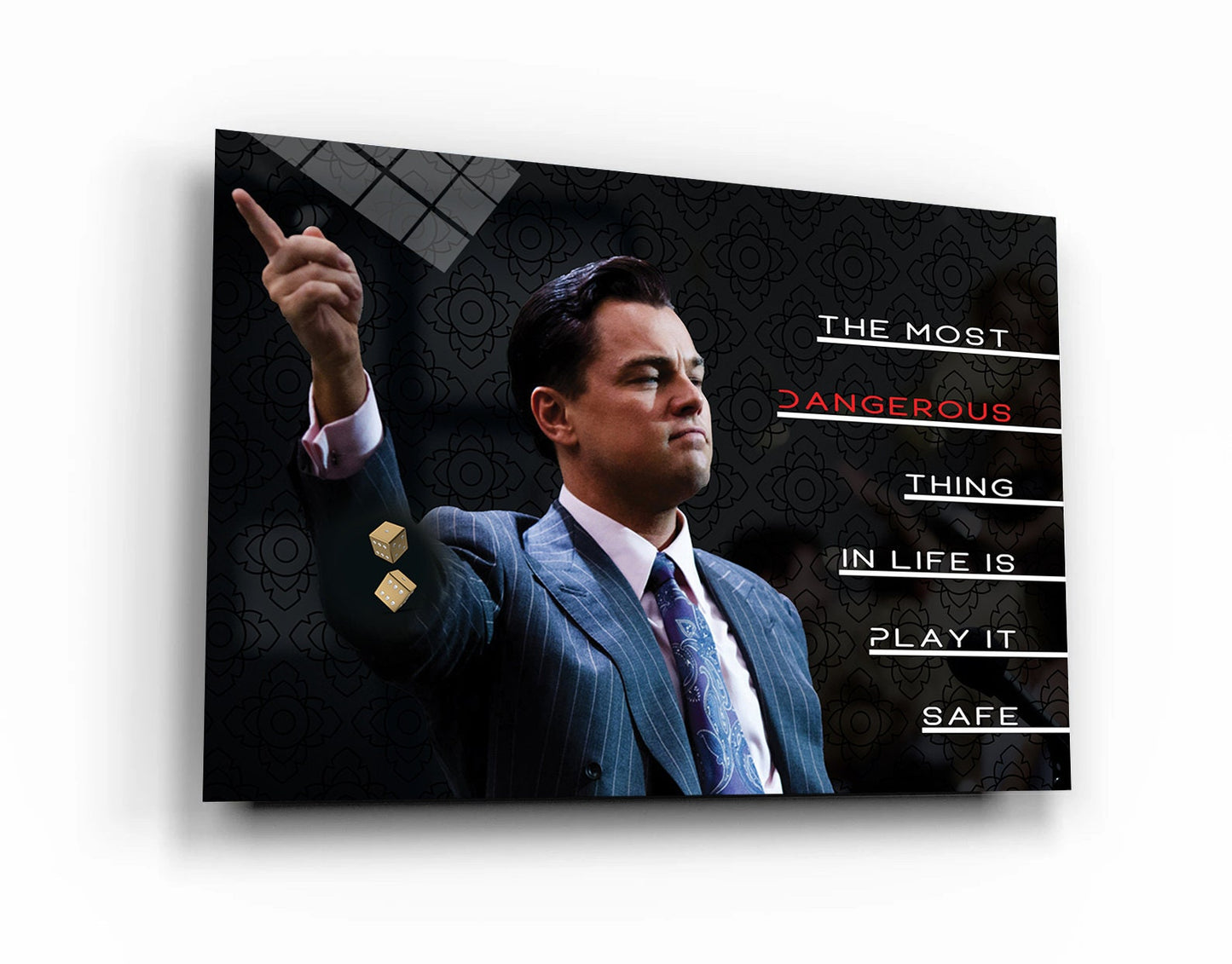 Wolf of Wall Street Motivational Wall Art - Risk Everything Inspirational Poster - Leonardo Quote Print - Leo Speech Canvas Entrepreneur Art