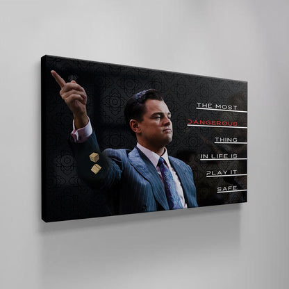 Wolf of Wall Street Motivational Wall Art - Risk Everything Inspirational Poster - Leonardo Quote Print - Leo Speech Canvas Entrepreneur Art