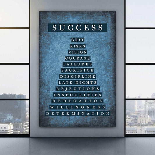 Success Motivational Art - Inspirational Quote Poster - New Year Resolution Canvas - Entrepreneur Art