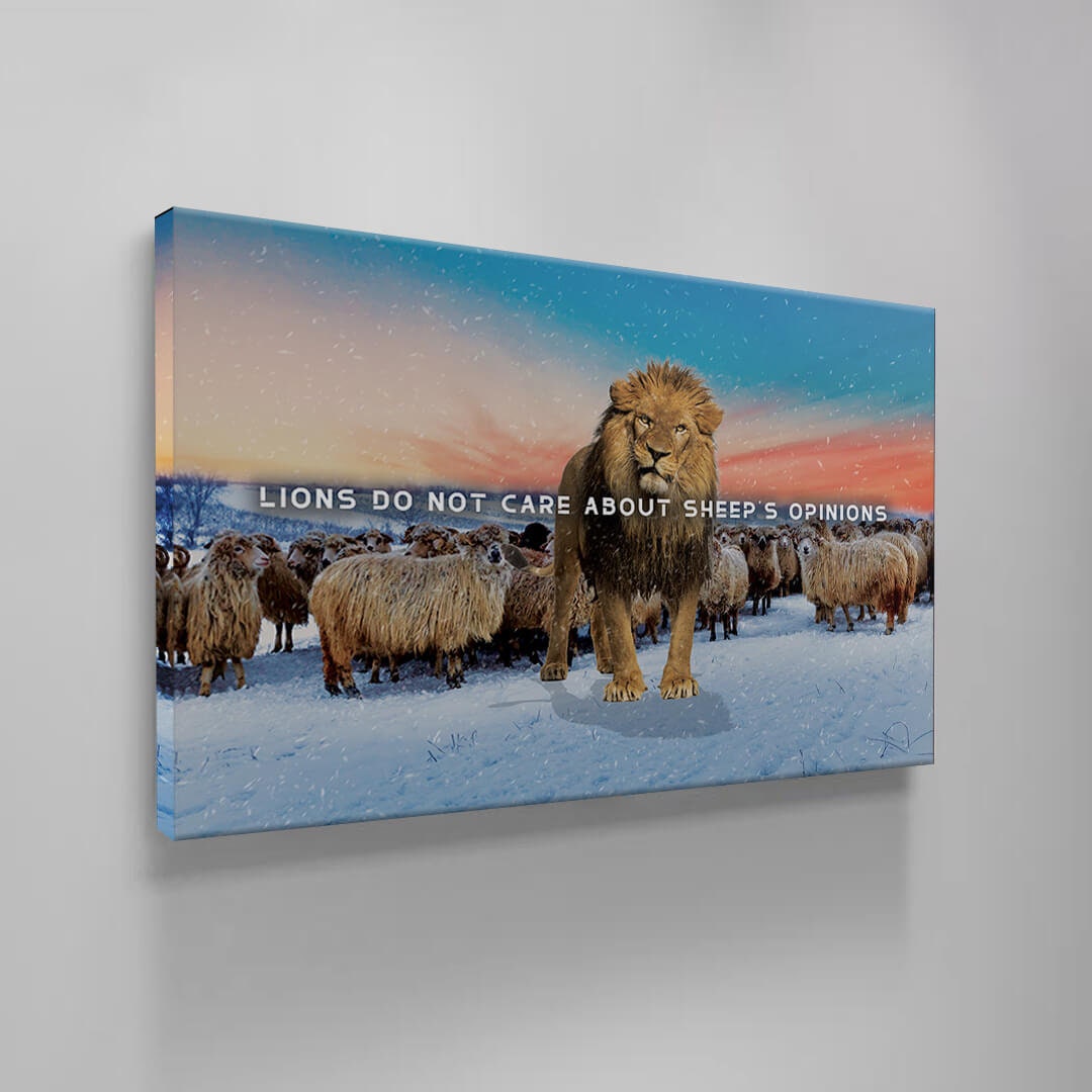 Lions Do Not Care About Sheep's Opinions Poster Motivational Wall Art Lannister Quote Canvas Leader Inspirational Print Individually Art