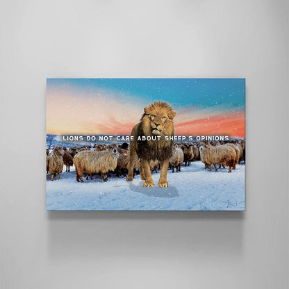 Lions Do Not Care About Sheep's Opinions Poster Motivational Wall Art Lannister Quote Canvas Leader Inspirational Print Individually Art