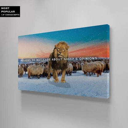 Lions Do Not Care About Sheep's Opinions Poster Motivational Wall Art Lannister Quote Canvas Leader Inspirational Print Individually Art