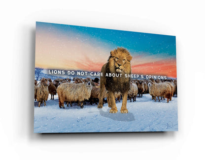 Lions Do Not Care About Sheep's Opinions Poster Motivational Wall Art Lannister Quote Canvas Leader Inspirational Print Individually Art