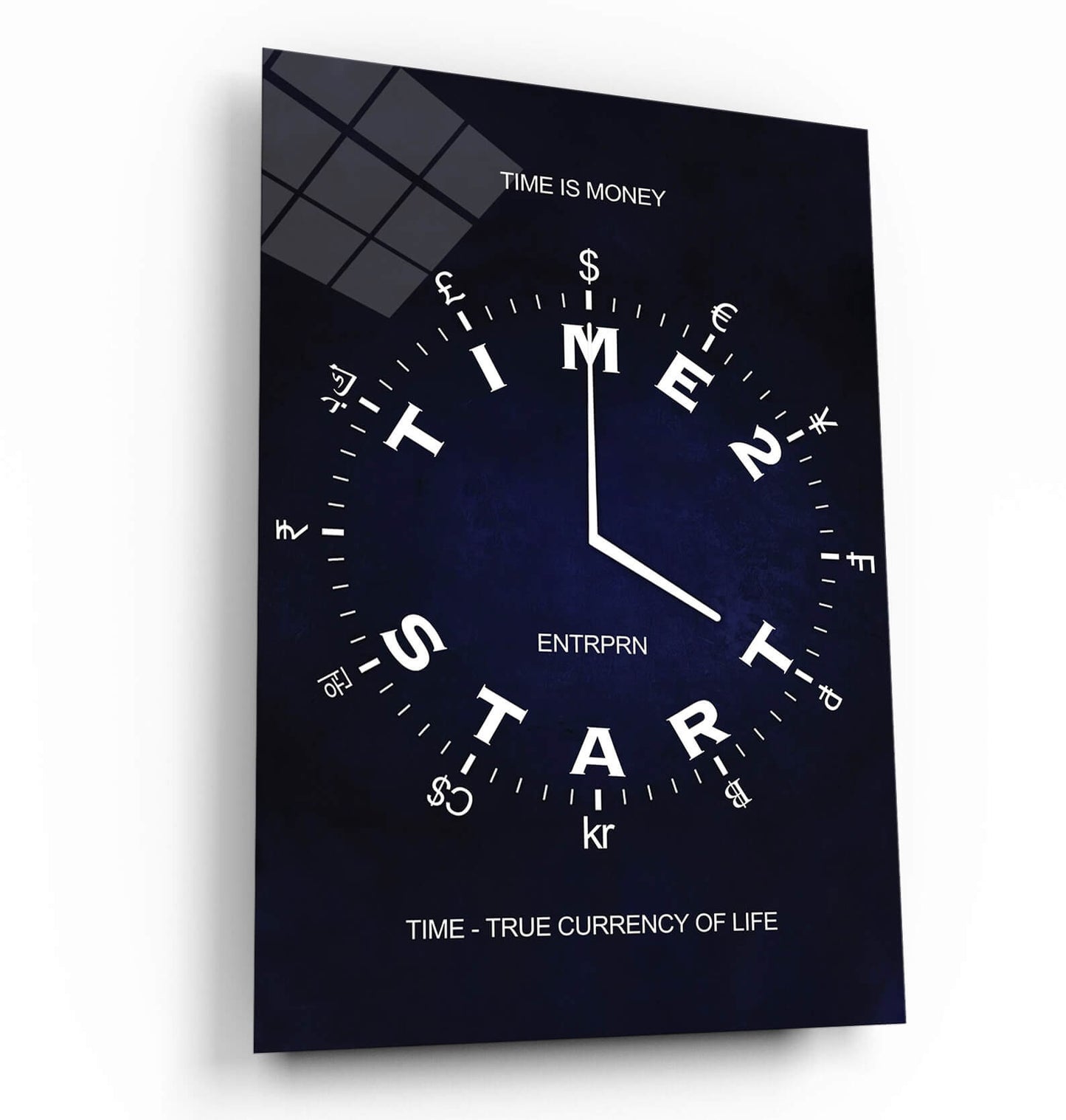 Time is Money Wall Art - Motivational Office Currency Watch Inspirational Entrepreneur Poster - Time to Start Print - Currency of Life Canvas