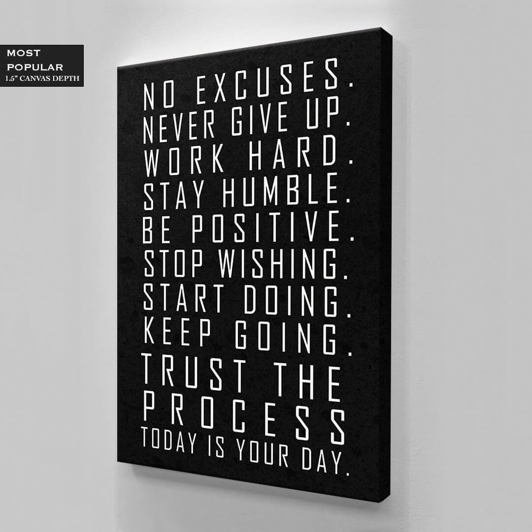 Motivational Wall Art - Inspirational Poster Print - Office Canvas - Trust the Process Art - Motivate Quotes Print