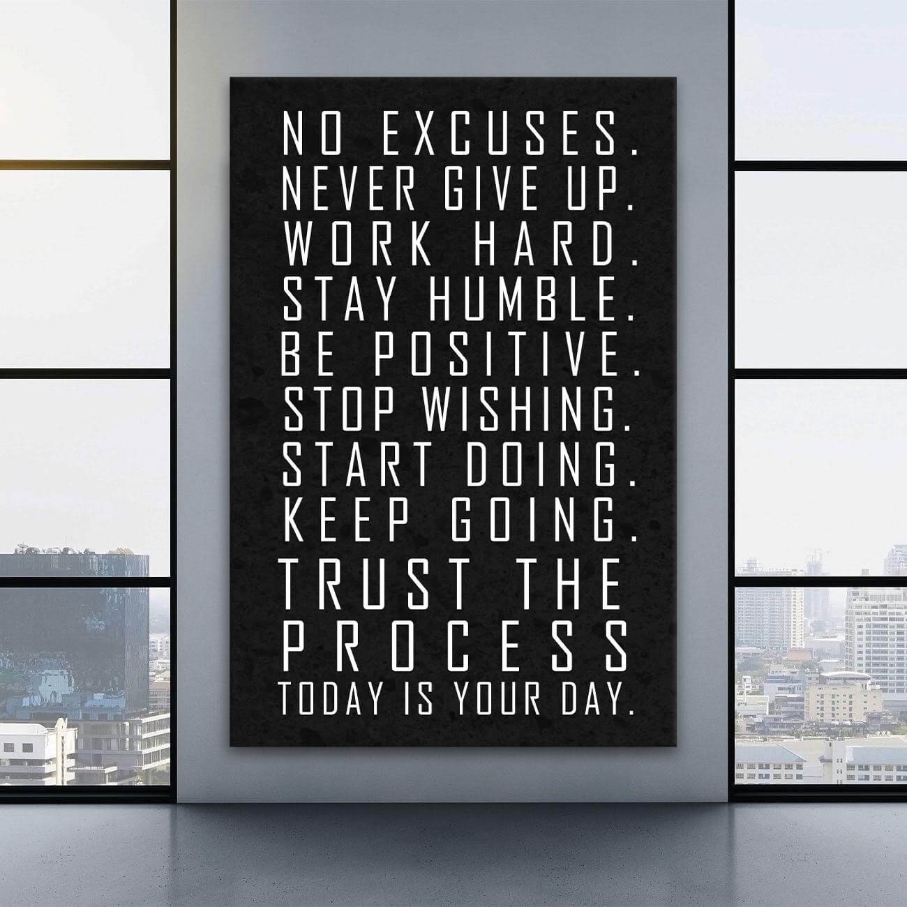 Motivational Wall Art - Inspirational Poster Print - Office Canvas - Trust the Process Art - Motivate Quotes Print