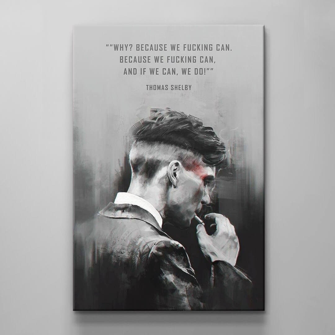 Tommy Shelby Canvas - Peaky Blinders Poster - Retro TV Series Print - Cillian Murphy Wall Art