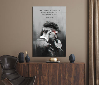 Tommy Shelby Canvas - Peaky Blinders Poster - Retro TV Series Print - Cillian Murphy Wall Art