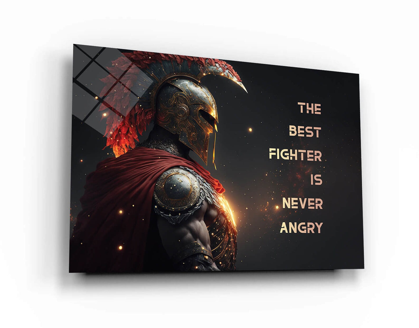 Mindset Motivational Canvas - "The Best Fighter is Never Angry" - Sparta Wall Art