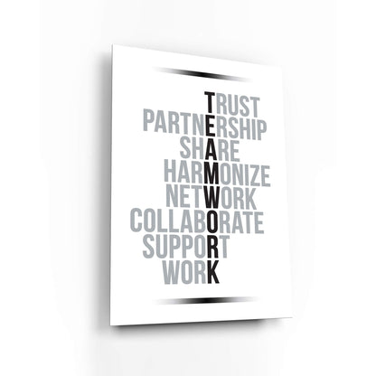 Office Wall Art - Teamwork Quotes Decor Print - Workplace Positivity - Inspirational Work Sign