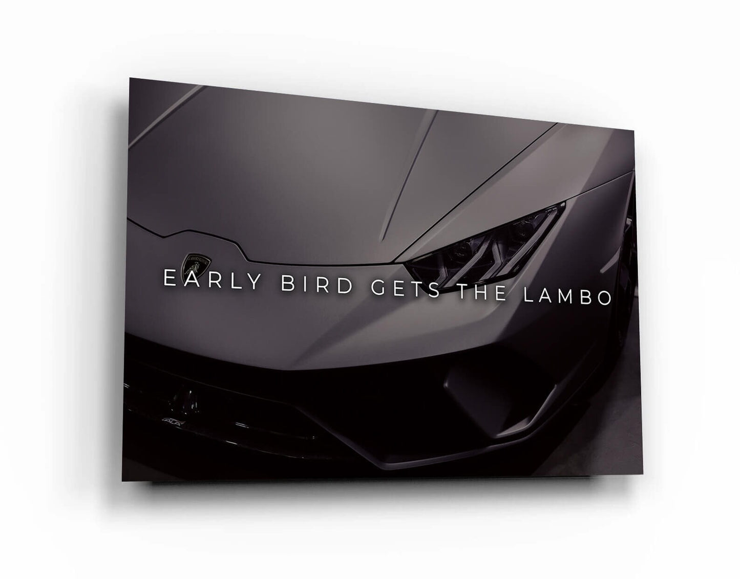 Early Bird Gets the Lambo Motivational Wall Decor Quote Canvas Print Lamborghini Sign Inspirational Wall Art Millionaire Poster Super Car