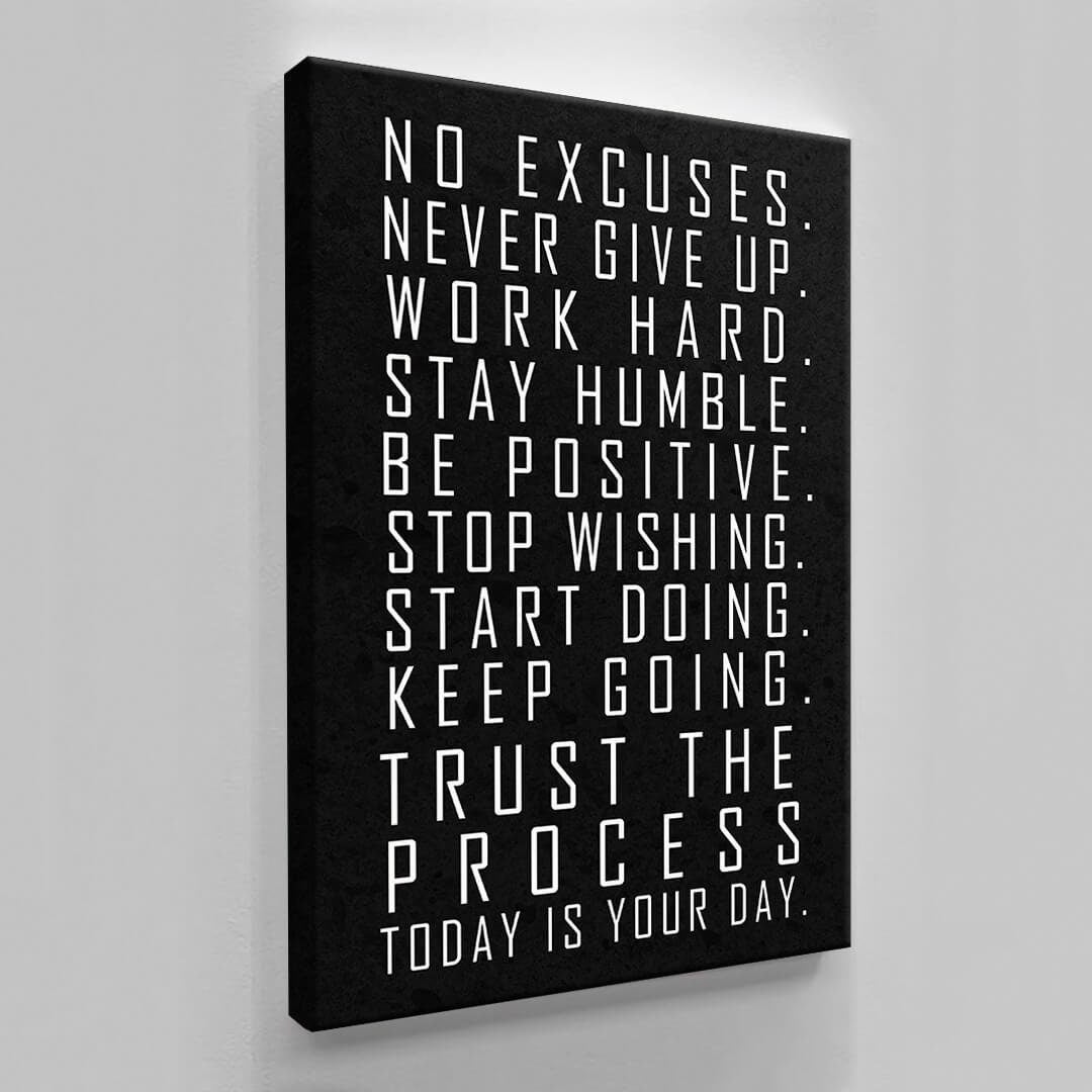 Motivational Wall Art - Inspirational Poster Print - Office Canvas - Trust the Process Art - Motivate Quotes Print