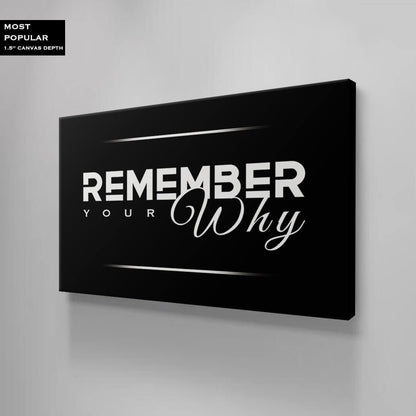 Remember Your Why Print Framed Ready to Hang Motivational Wall Art Office Decor Inspirational Office Wall Decor Entrepreneur Canvas