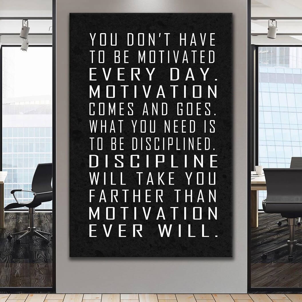 Motivational Wall Art Inspirational Poster Print Entrepreneur Quotes Office Canvas Never Be Ordinary Art Motivate Quotes Print