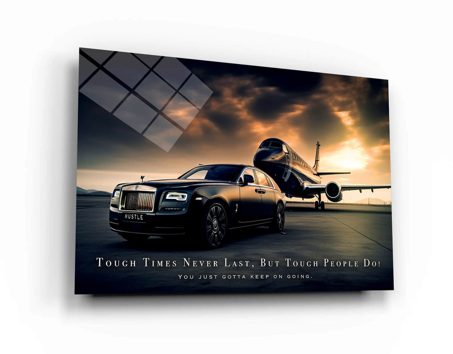 Keep Going Motivational Wall Art Private Jet Office Decor Luxury Car Inspirational Wall Decor Entrepreneur Hustle Canvas Stay Humble Art