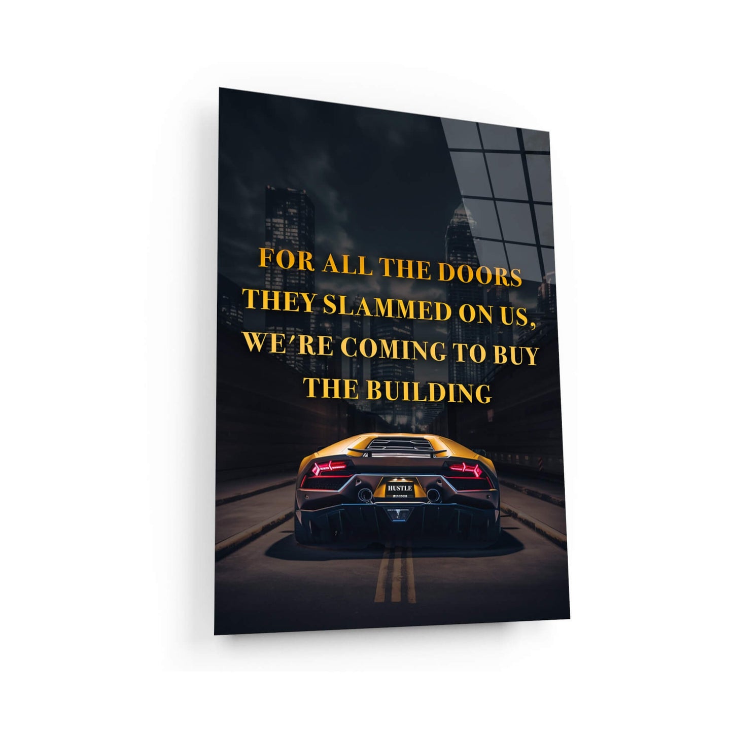 Lambo Quote Motivational Wall Art Sport Car Office Decor Millionaire Mindset Inspirational Art Entrepreneur Hustle Canvas Stay Humble Art