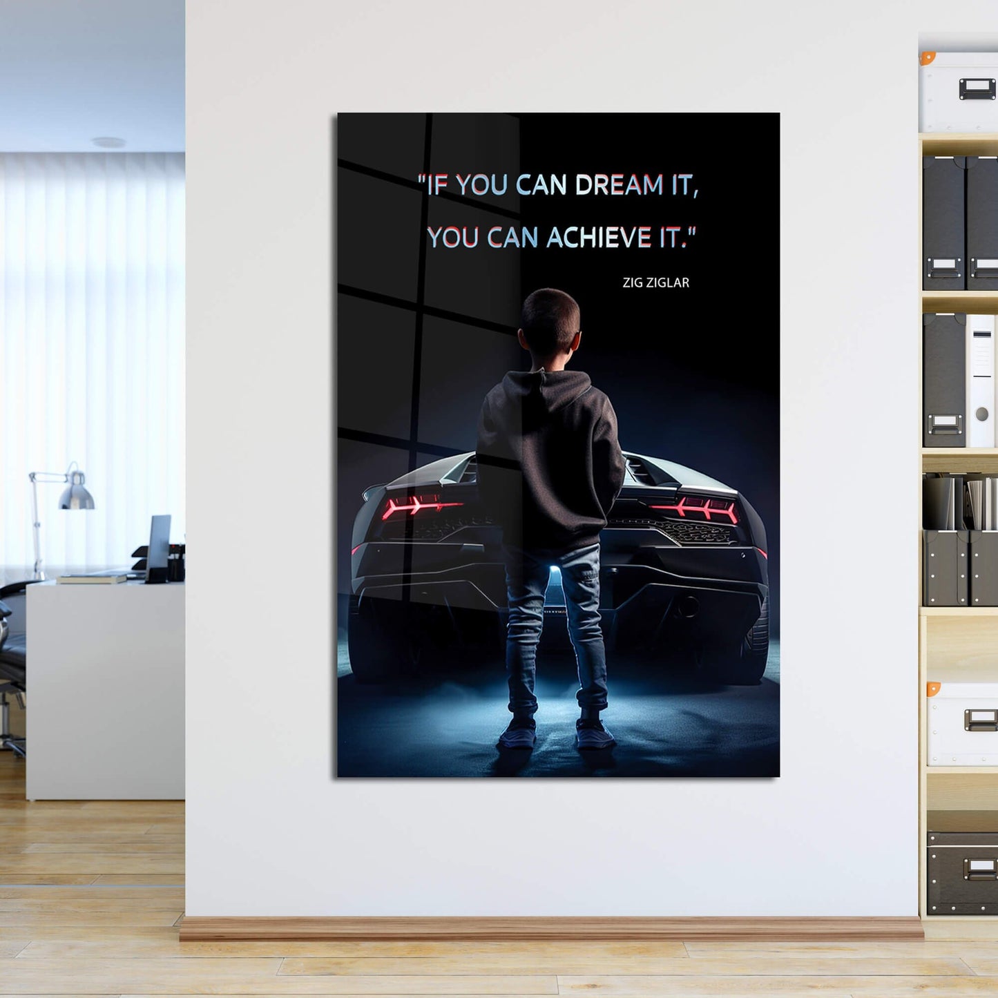 It All Starts with a Dream Motivational Wall Art Canvas Print Office Decor Entrepreneur Quote Inspirational Kid Framed Poster Motivation Art