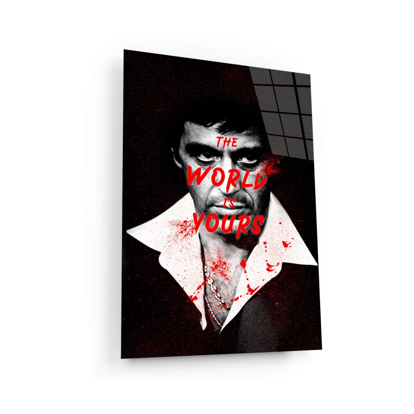 The World is Yours Canvas - Tony Montana Metal Poster Print - Scarface Inspirational Acrylic Wall Art